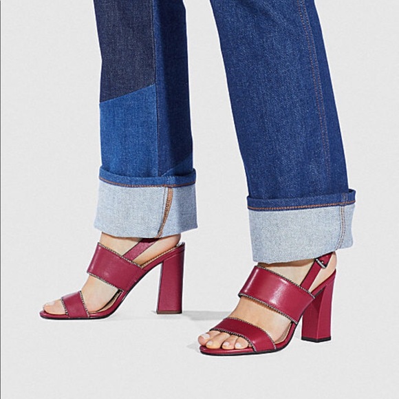 Coach Rylie Sandal in Bright Cherry - Picture 5 of 7